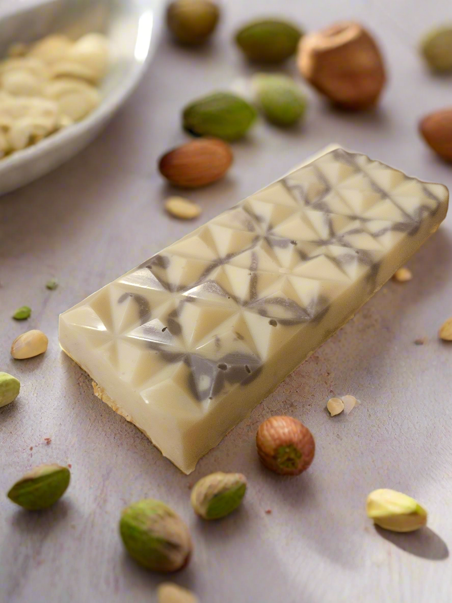2.6 oz Small Dubai White Chocolate Bar
