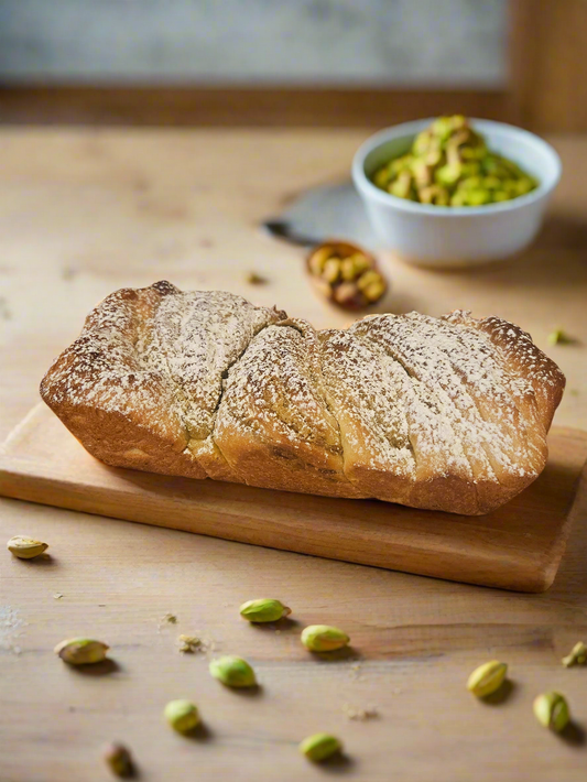 Pistachio Babka Loaf